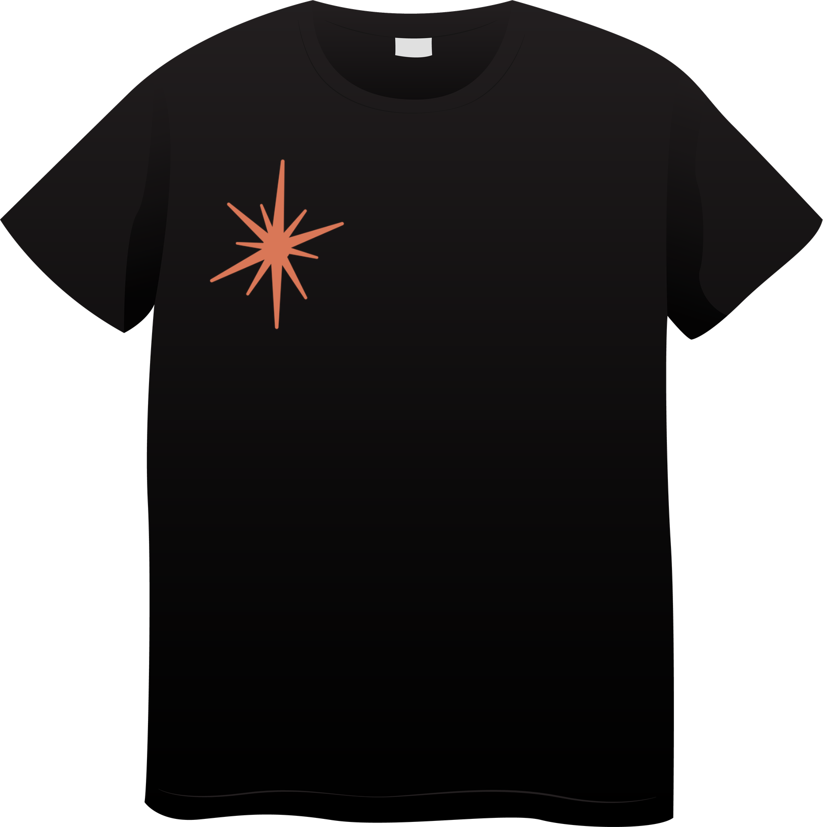 MWB tee front — star on chest
